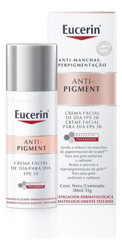 Eucerin Anti-pigment Dia Fps 30 Creme Facial Clareador 50ml Todo Tipo De Pele Dia/noite