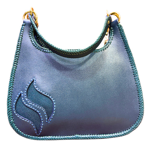 Bolso Dama De Piel Mantarraya Cincelado Rodu