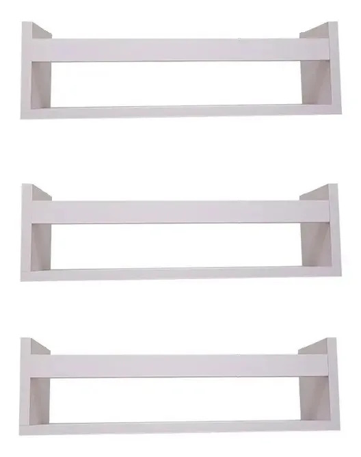 3 Prateleira Nicho Livros Infantil 50cm Branca Branco