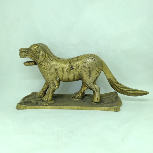 Figura Estatuillas Perro Rompe Nueces De Bronce (Usado)