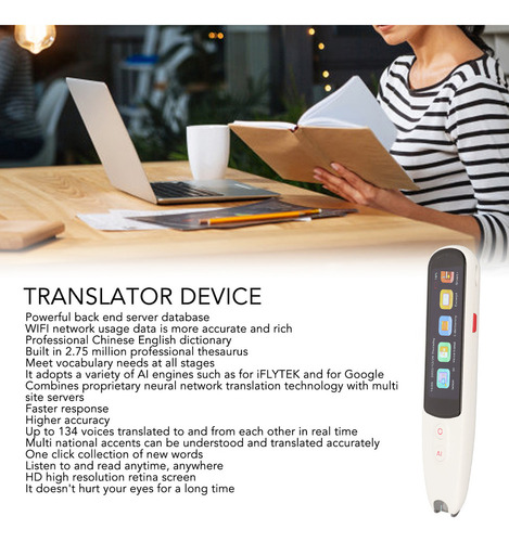 Pluma Traductora De Idiomas Smart 134 Idiomas Wifi Portátil