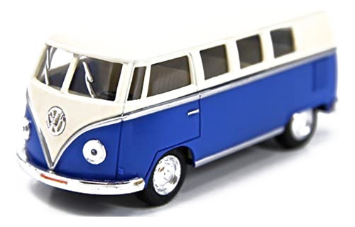 Miniatura Coleção Volkswagen Kombi Azul Esc 1/32 Cor Azul