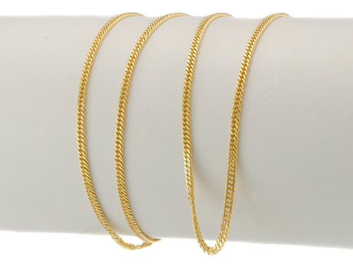 Corrente Feminina Grumet Dupla 1.9 45 Cm Ouro 18k 750 Maciça