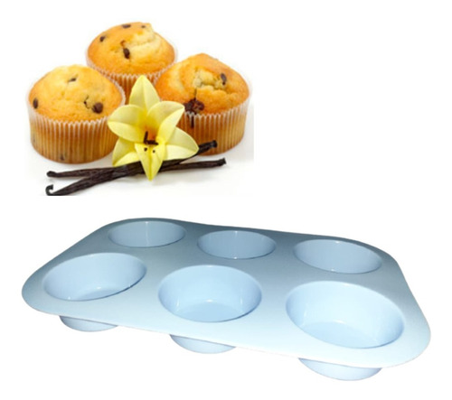 Molde De Silicona Para Cup Cake Y Muffin Molde 6 Cup Cake 