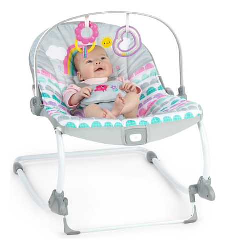 Silla Vibradora Mecedora Para Bebé Bright Starts 2 En 1 