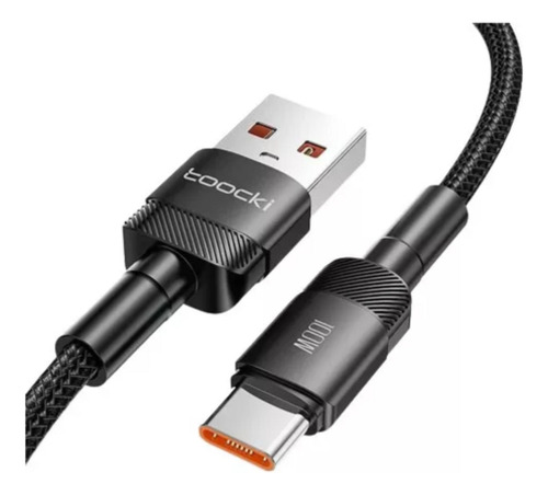 Cabo Usb Para Carregador Turbo Rápido Duplo Tipo A/c 100w 6a Cor Preto