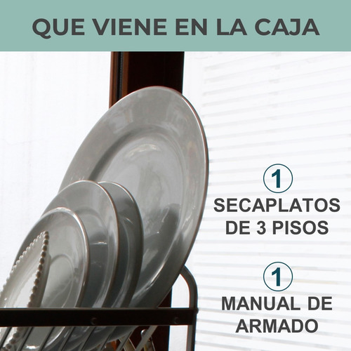 Imagen 8 de 9 de Secaplatos Escurridor 3 Niveles Aluminio 100% Inoxidable