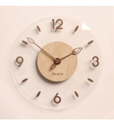 Reloj De Pared De Acrílico De Madera, Relojes 12 Pulgadas
