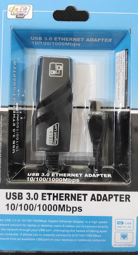 Adaptador Internet Usb 3.0 Gigabit Lan Rj45 Pc Laptop Etc