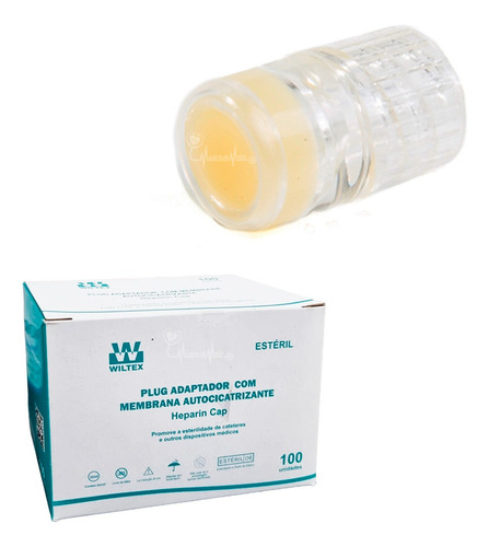 Plug Adaptador C/ Membrana Autocicatrizante C/ 100 Estéril