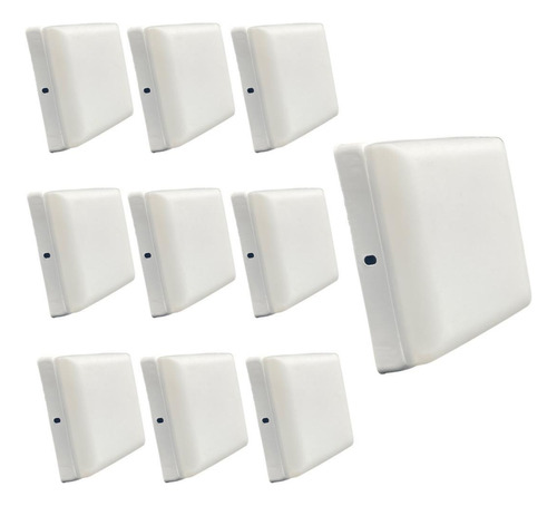 Pack10 Foco Panel Plafon 36w Cuadrado Sobrepuesto