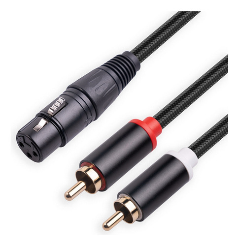 Cable Divisor En Y De 3 Pines Xlr Hembra A Doble Rca Macho,