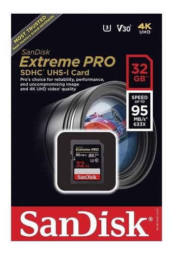 Cartão Memória Sandisk Lacrado Sdhc 32gb Extreme Pro 95mb