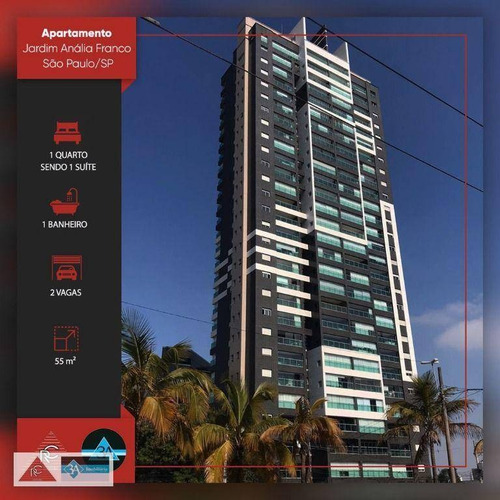 Imagem 25 de 26 de Apartamento Com 1 Dormitório À Venda, 55 M² Por R$ 630.000,00 - Jardim Anália Franco - São Paulo/sp - Ap6155
