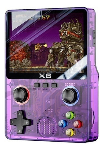 Rx Nueva Consola De Juegos X6 Transparente, Joystick Dual
