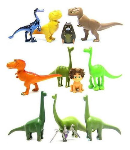 12 Piezas De Decoración De Dinosaurios Y Selva Para Tarta De