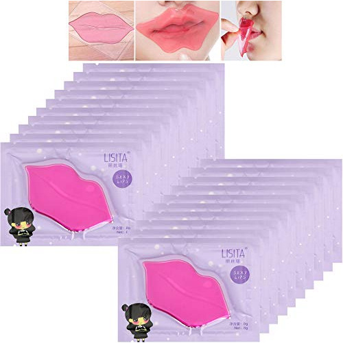 Fanicea 20 Pieces Collagen Crystal Lip Masks Membrane Moistu