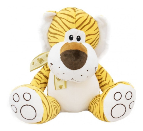 4 Pelucia Animais Safari Leão Tigre Macaco Girafa Selva 36cm