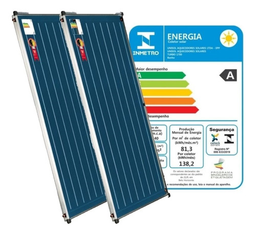 02 Placas Turbo 1,70m X 1,00m Para Aquecedor Solar - A