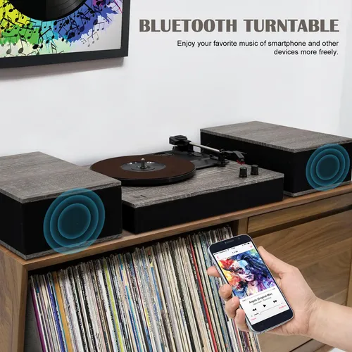 Mpk - Tocadiscos Bluetooth, Sistema De Alta Fidelidad Con A.