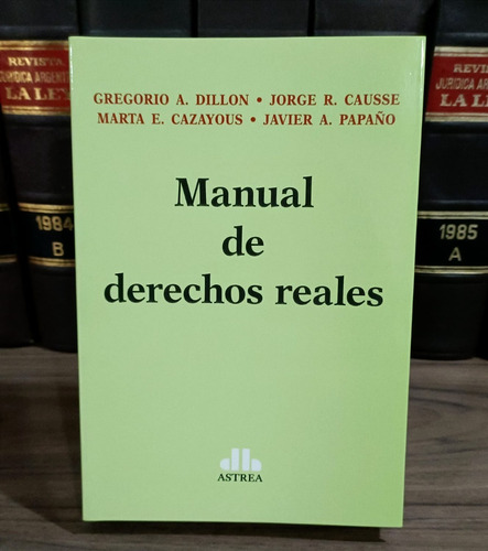 Manual De Derechos Reales - Dillon, Causse, Cazayous ..