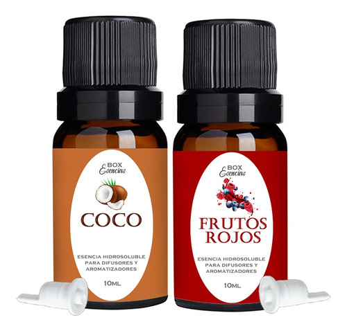 2 Esencias Hidro Aromaterapia, Ambientes Coco Y Frutos Rojos