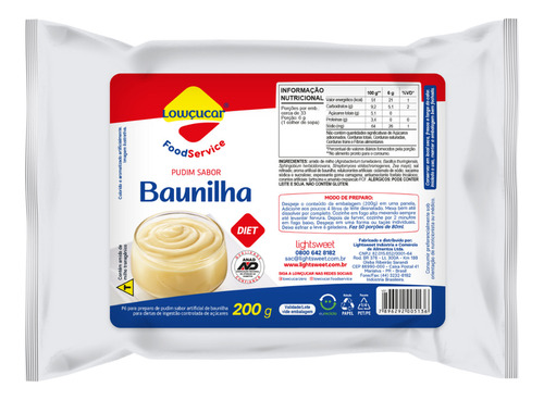 Mistura Pudim Sabor Baunilha Diet Sem Glúten Lowçucar 200g