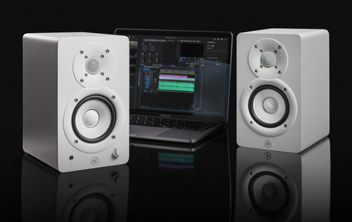 Monitor De Estúdio Yamaha Hs4 Alimentado Em Branco, Par