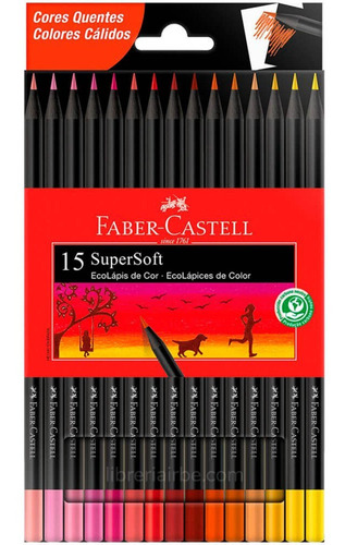 Lapices Faber Castell Supersoft X15 Colores Calidos 