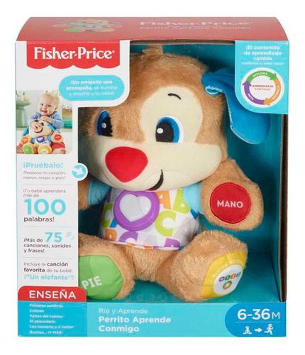 Fisher Price Perrito Aprende Conmigo - Rie Y Aprende