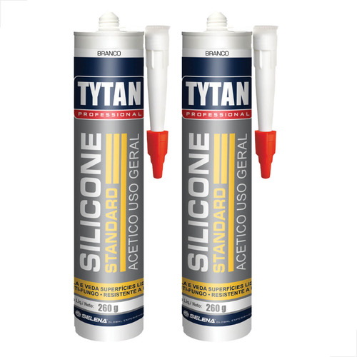 Silicone Acetico Adesivo Branco 260g Standard Tytan - 2 Un