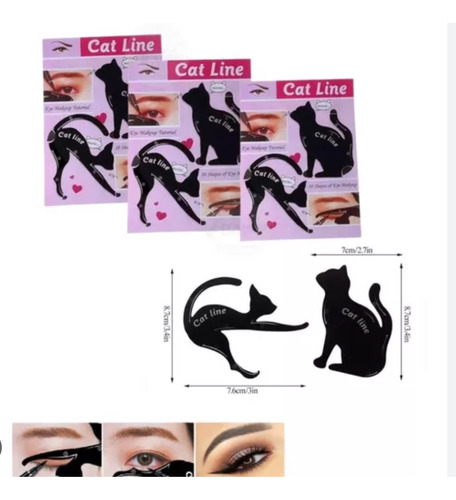 12kits Plantillas Para Delinear Ojo De Gato Cat Eyeliner