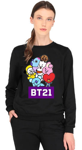 Sudadera Bt21 Cuello Redondo Crewneck Unisex Bts Kpop