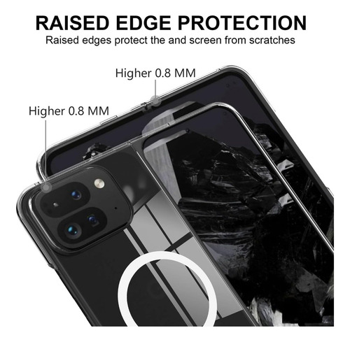 C Funda De Teléfono Para Google Pixel 9 Pro Fold/pixel Fold 2 2024 Compatible Con Magsafe, Funda Rígida Para Pc A