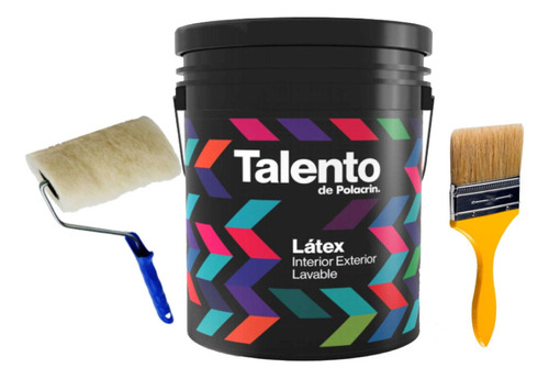 Combo Pintura Latex 20l Rodillo Y Pincel Talento 