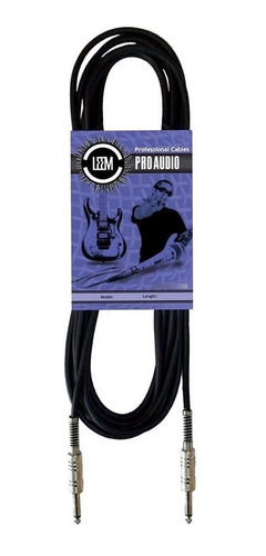 Cable Leem Plug Plug 3 Mts Metálico Para Guitarra O Bajo