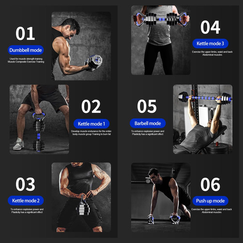 Mancuernas 3 En 1 Ajustables Para Ejercicio En Casa