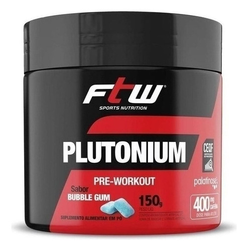 Plutonium Pre - Workout - 150g Bubble Gum - Ftw