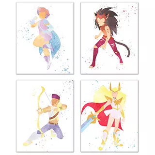 Pósters De Watercolor Shera And The Princesses Of Powe...