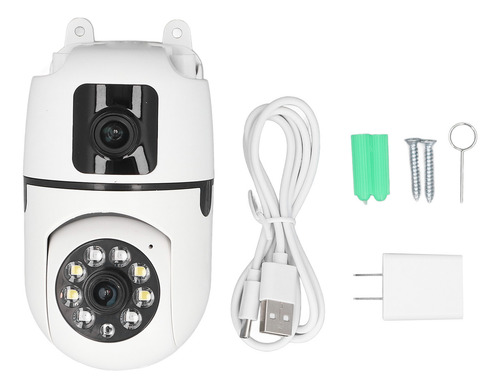 Cámara De Seguridad Tipo Domo Para Interiores, Doble Lente,