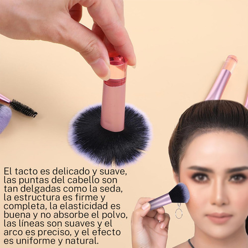 A Juego Mini Brochas Belleza10piezas Herramientas Belleza