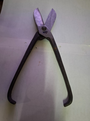 Tijera Para Chapa Antigua Española Recta 245 Mm Gris Oscuro