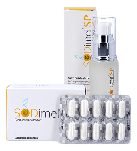 Kit Sodimel Suero 30g y  Sodimel 60 Cápsulas Antioxidantes Momento De Aplicación Día Tipo De Piel Todo Tipo De Piel