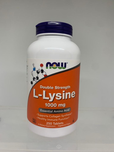 L-lysine 1000mg - 250 Tab Now