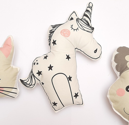 Almohadones Decorativos Infantiles Apego Animales Unicornio