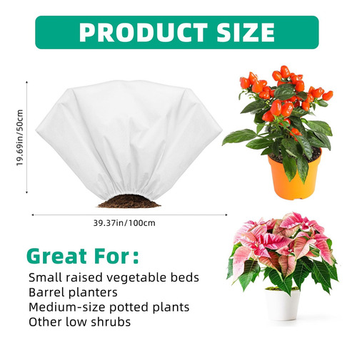 9 Cubiertas Para Plantas De 39.4 X 19.7 Pulgadas, Protección