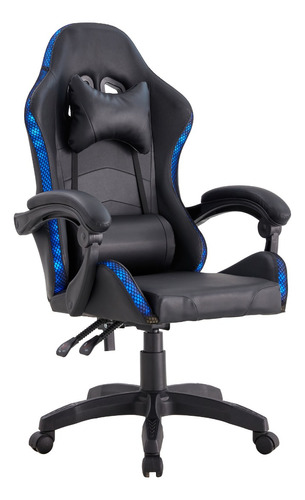 Silla Gamer Negro Pu Led