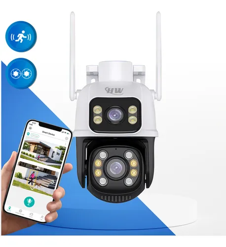 Câmera De Segurança Infravermelho Wi-fi Smart A28b Dupla Lente Ip...