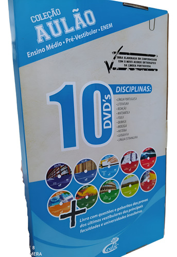Aulão Pré Vestibular E Enem Aula Para Ensino Médio 10 Dvds