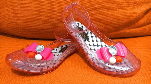 Zapatos Flats Jelly Plástico Con Pulsera Aylina No. 17 Niña